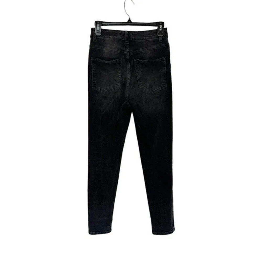We The Free Black High Rise Distressed Skinny Jeans Womens 26‎ Grunge Stretch